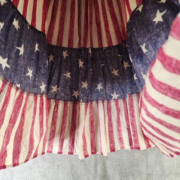 J Suzette Skirt Womens XL American Flag Stars Stripes Patriotic 90s Vintage USA - Picture 8 of 9